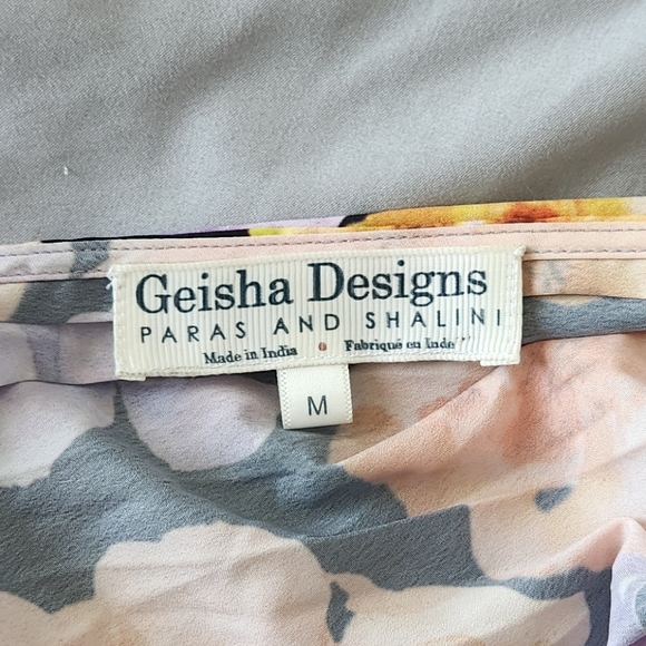 Geisha Designs Asymmetrical Floral Dress - M - Picture 7 of 14